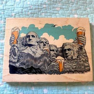 The Broken Plank Mt Rushmore wooden board